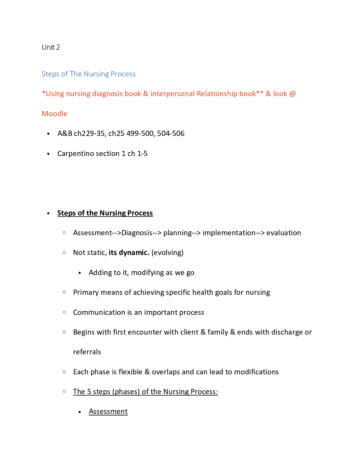 Preview of NURSING 204, Unit 2, Revision Study Guides, Correctly Answered Questions, Test bank Questi